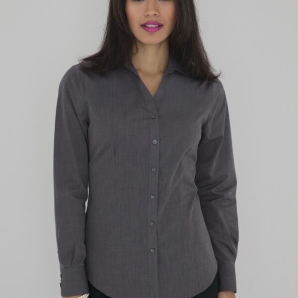 Textured Crosshatch Woven Ladies' Shirt Thumbnail
