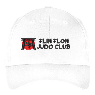 Flin Flon Judo Club Unisex White Cap - EMB  Thumbnail